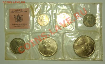 НОВАЯ ЗЕЛАНДИЯ - Набор 5 монет запайка 1968 - до 2 марта - 090