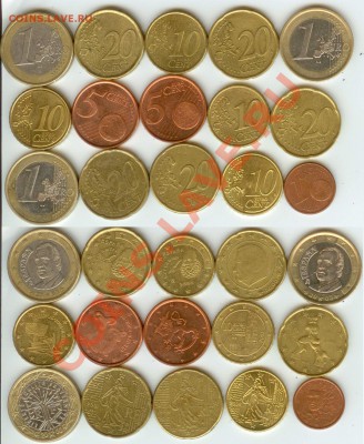 Евро и центы разных стран- 15 шт. до 21.00.мск 2.3.2013 - Евро разных стран