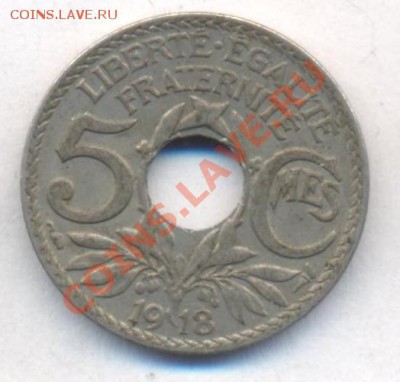Франция 5 сантимов 1918 г.До 27.02.13 г. 21-00 МСК. - 5 18