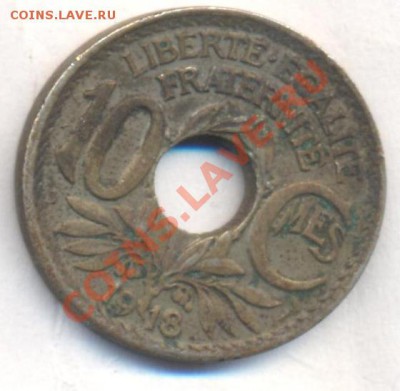 Франция 10 сантимов 1918 г.До 27.02.13 г. 21-00 МСК. - 10 18