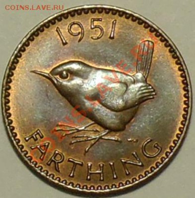 ВЕЛИКОБРИТАНИЯ - Фартинг 1951 - Георг VI - до 3 марта - 145