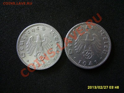 3-РЕЙХ, 50 ПФЕННИГОВ 1941 А+D ,свастика,Al ! - S6000470.JPG