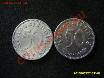 3-РЕЙХ, 50 ПФЕННИГОВ 1941 А+D ,свастика,Al ! - S6000471.JPG