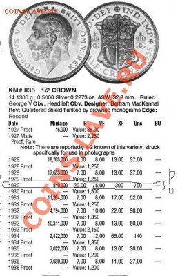2 кроны 1930 РЕДКАЯ! до 04.03 22-0 - Полукрона 1930-каталог.JPG
