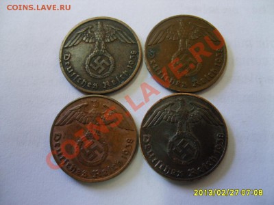 3-Й РЕЙХ,ГЕРМАНИЯ 1 РЕЙХСПФЕННИГ 1938 :A+D+E+J - S6000481.JPG
