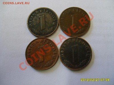 3-Й РЕЙХ,ГЕРМАНИЯ 1 РЕЙХСПФЕННИГ 1938 :A+D+E+J - S6000480.JPG