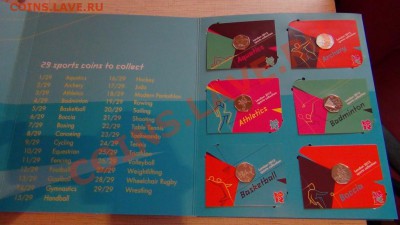Олимпиада 2012 Лондон Англия 50 пенсов 29 монет + медаль - олимпиада...9