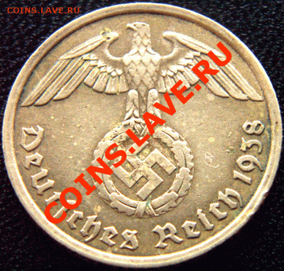 Германия (3 Рейх)_10 рейхспфеннигов 1938(А); до 26.02_22.06м - 4622