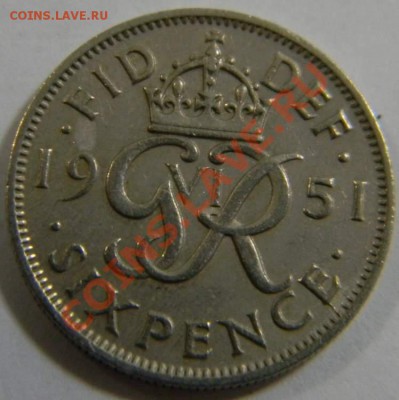 6 пенсов Британия 1951г. - DSCN4819_thumb