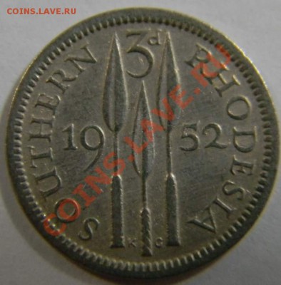 3 пенса Южная Родезия 1952г. - DSCN4823_thumb