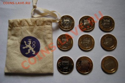Набор 5-евровых монет Финляндии(2010-2011, серия регионы)Unc - DSC_0536.JPG