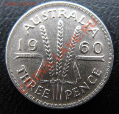 1960 Австралия, 3 р, серебро, до 05.03 в 21-00 мск - 60 авст а