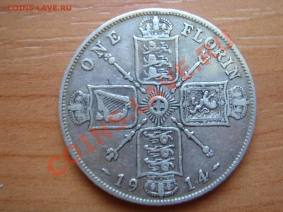 Великобритания: Ag-925 флорин 1914 НЕ ПЛОХОЙ до 05.03 22-0 - Флорин 1914-1.JPG
