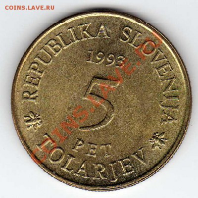 СЛОВЕНИЯ 5 ТОЛАРОВ 1993 ПЧЁЛЫ ДО 07.03.13 В 22.00МСК (4476) - img492
