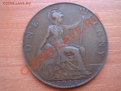 Великобритания: пенни 1908 Эдвард 7 ДОСТОЙНАЯ! до 07.03 22- - Пенни 1908-1.JPG