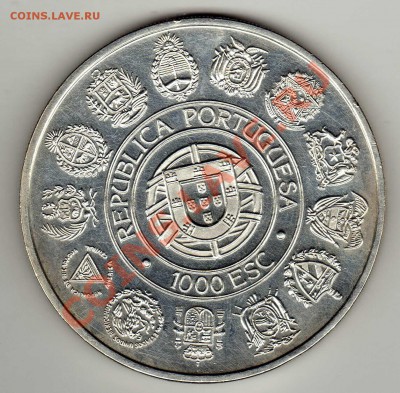 Ag ПОРТУГАЛИЯ 1000 ЭСКУДО 1992 ДВА СВЕТА 07.03 В 22Ч (4758) - img514