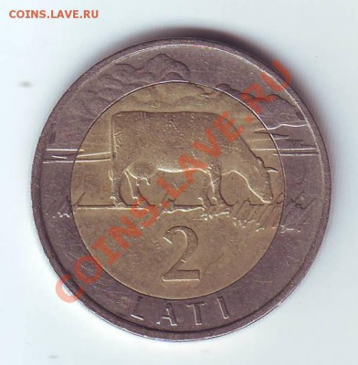 Латвия. 2 Лата. 1999.Биметалл.Корова до 7 Марта в 22.00 мск - 19990001.JPG