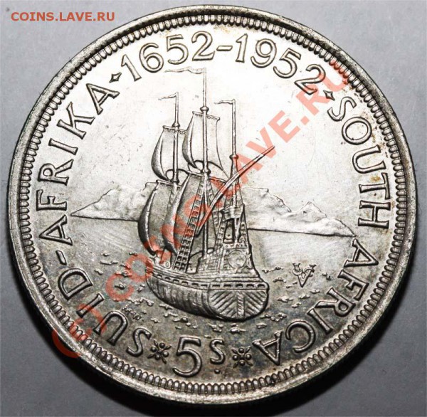 ЮАР. 5 шиллингов 1960. Серебро до 19 ноября 2009 - 1960 р