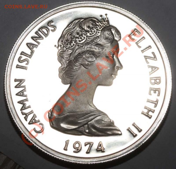 Кайманы. 5 долларов 1974  до 19 ноября 2009 - 1974 а