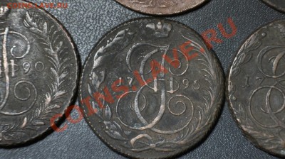 Пятаки -- 1761, 1768 ЕМ, 1778 ЕМ, 1786 ЕМ, 1790 АМ, 1795 КМ - пятаки13