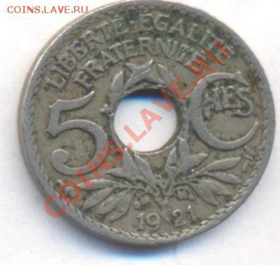 Франция 5 сантимов 1921 г.До 4.03.13 г. 22-00 МСК. - 21
