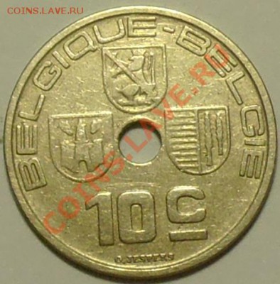 БЕЛЬГИЯ - 10 сентимов 1938 - до 8 марта - 231