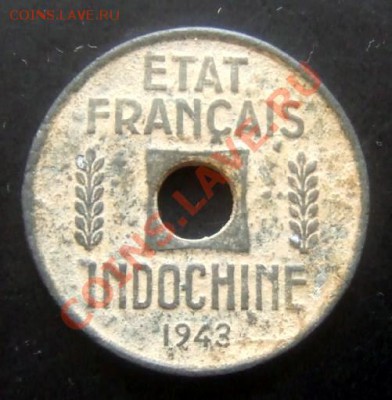 4 цента 1943) - Франц. Индокитай 0,25 цента (1943) цинк А