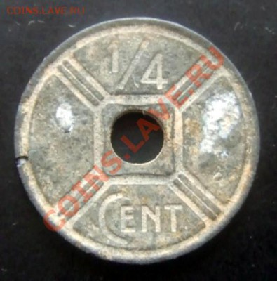 4 цента 1943) - Франц. Индокитай 0,25 цента (1943) цинк Р