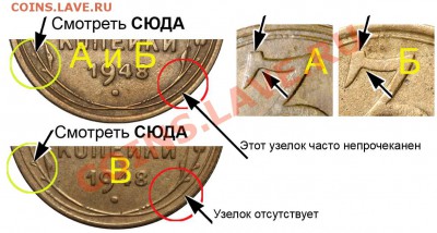 3 к 1949г шт.2.2 (Федорин 99) ? - 3 копейки 1948 - А и Б