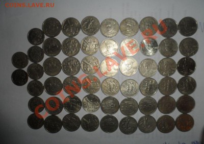 2 рубля герои 48 штук и 1рубль Пушкин 6шт.,СНГ 2шт. 10.03.13 - 1.JPG
