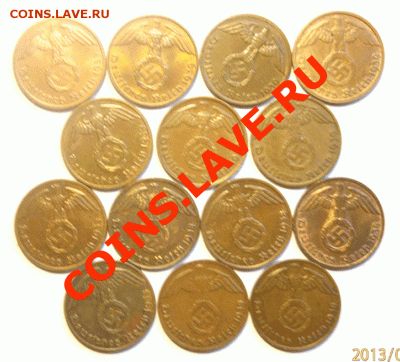 2 комплекта рейхспфеннигов - 1938 и 1939. До 5.03_22.00мск - 4668