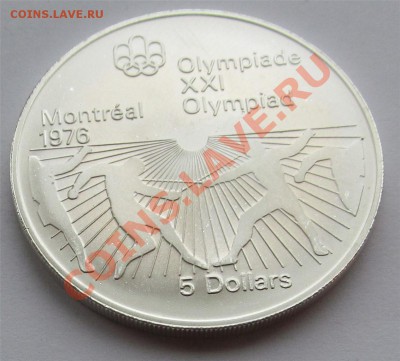Канада: Ag-925 5$ Олимпиада Монреаль 1976 до 11.03.13, 22-00 - Канада 5 долларов-1