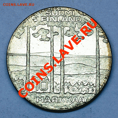 Финляндия_10 марок 1975. Ag, UNC; окончание 06.03_22.06мск - 4647
