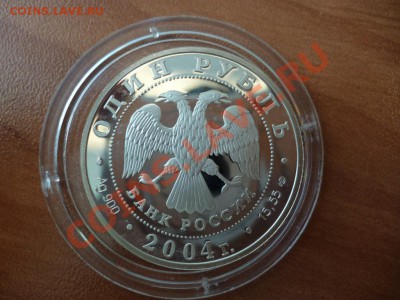 1 рубль 2004 Красная книга Дрофа серебро 11.03 - P1020269.JPG
