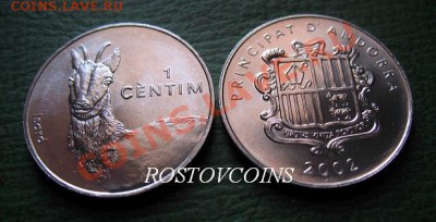 прайс на 24 марта - 03 АНДОРРА 1 сантим 2002 г. ГОРНЫЙ КОЗЁЛ - UNC = 50.JPG