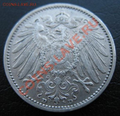1908 Германия, 1 М, серебро, до 12.03 в 21-00 мск - 08 1 м а