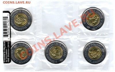 X29 Канада 2$ 2012 HMS Shannon 5 шт. запайка 12.03 - X29 HMS Shannon 2$ 5 pcs_2