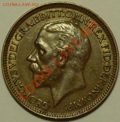 Великобритания - Фартинг 1929 - Георг V - до 12 марта - 508