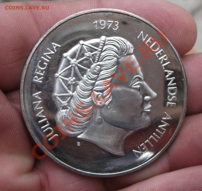 1973 год нид. Антилы, 25G серебро вес-42г коротки аук - DSCF1991яя