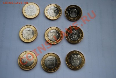 Набор 5-евровых монет Финляндии(2010-2011, серия регионы)Unc - DSC_0640.JPG