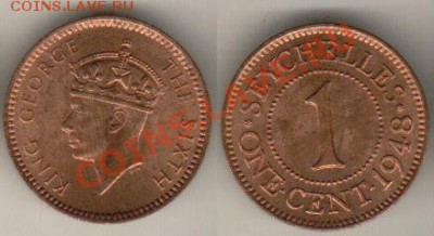 СЕЙШЕЛЫ ЦЕНТ 1948 ГОД ТИП ДО 11 марта 2013 22.00 мск - SEY11948