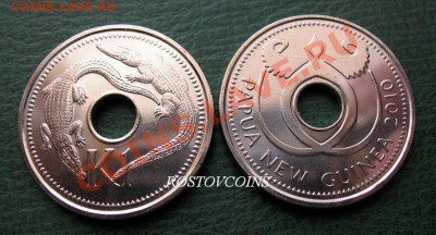 обновления на 24 марта - 06. Папуа Новая Гвинея 1 кина 2010 г. КРОКОДИЛЫ - UNC = 140 руб..JPG