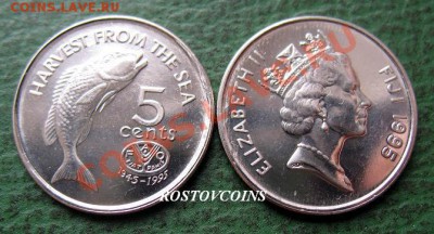  обновления на 24 марта - 19. ФИДЖИ 5 центов 1995 г. - FAO - Тунец - UNC = 35.JPG