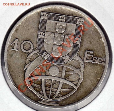 Ag ПОРТУГАЛИЯ 10 ЭСКУДО 1954 ДО 14.03.13 ДО 22.00МСК (4782) - img704