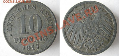 Разная инострань - 374 2 Германия 10 пф 1917