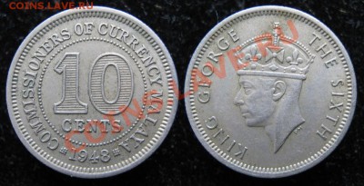 Разная инострань - 377 3 Брит Малайя 10 ц 1948 032