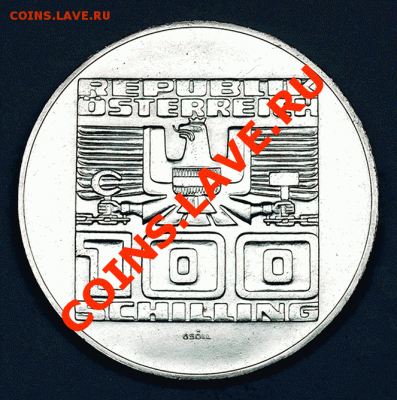 Австрия_100 шиллингов 1977. Серебро. UNC; до 10.03_22.06мск - 4247
