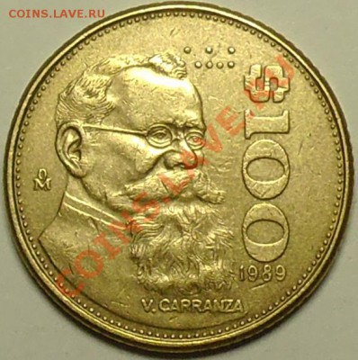 МЕКСИКА - 100 песо 1989 - до 16 марта - 389