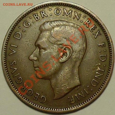 ВЕЛИКОБРИТАНИЯ - 1 пенни 1939 - до 16 марта - 342