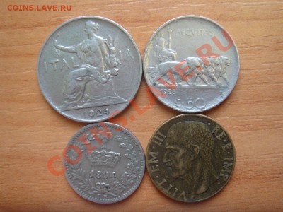 Италия: 4 монеты 1894-1941 до 13.03.13, 22-00 - Италия 4 монеты-1.JPG